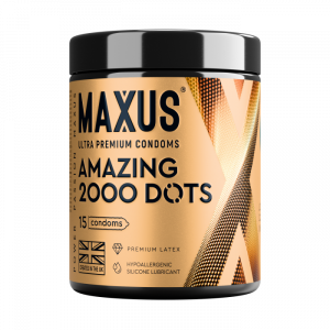 Презервативы рельефные "Maxus 2000 Amazing Dots" 2000 точек, 15шт