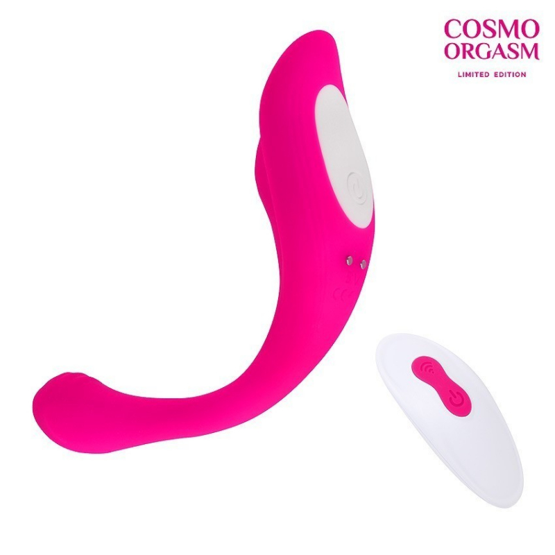 Вибратор для двоих гибкий "Cosmo Orgasm" на дистанционном управлении, розовый 